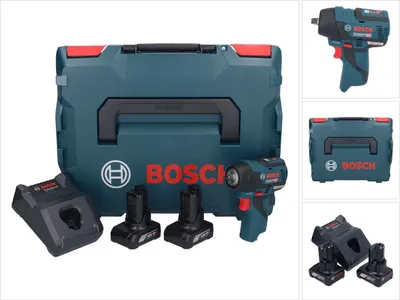 Zdjęcie produktu dla Bosch GDS 12V-115 Profesjonalny akumulatorowy klucz udarowy 12 V 115 Nm 3/8" bezszczotkowy + 2x akumulator 6,0 Ah + ładowarka + L-Boxx