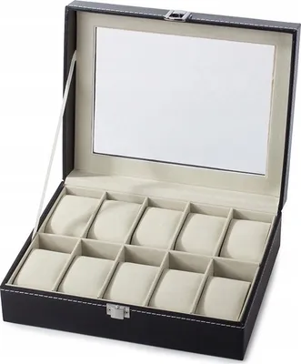 Zdjęcie produktu dla Pudełko / Etui / Szkatułka / Kuferek na 10 Zegarków / Biżuterię