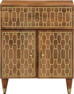 Zdjęcie produktu dla vidaXL Szafka nocna 50x33x60 cm z litego drewna mango