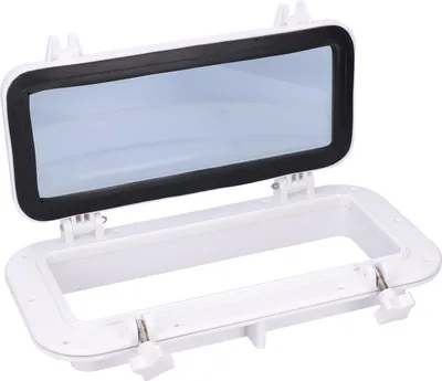 Obrázek produktu pro Obdélníkové přístavní okno z tvrzeného skla pro námořní loď Jachta RV White 15-3/4 x 7-7/8in