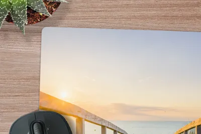 Produktbild von MuchoWow® Mauspad Mousepad Ruhiger Strand in Deutschland bei Sonnenuntergang 60x30 cm - Mousepads - Maus Mat - Pad - Mausunterlage - Nachhaltig