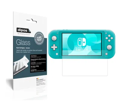 Produktbild von 2x Schutzfolie für Nintendo Switch Lite matt - Anti-Shock 9H Folie dipos Glass Kunststoffglas