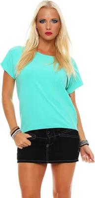 Produktbild von Damen Shirt Top T-Shirt; Mintgrün S/M 36/38