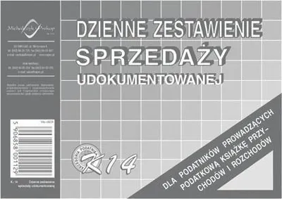 Zdjęcie produktu dla Dzienne zestawienie sprzedaży udokumentowanej K-14