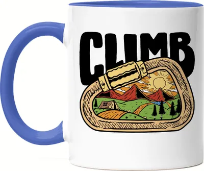 Produktbild von Climb Tasse Blau Berge Bergsteigen Bouldern Klettern Sport Freizeit Hügel Halle Felsen Bergsteiger Kletterschuhe