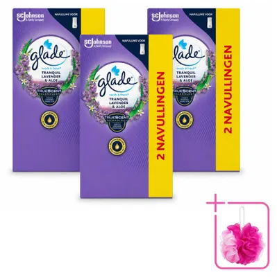 Immagine prodotto di 3 ricariche Glade Touch & Fresh - Lavanda e Aloe lenitive - 10 ml - Confezione risparmio - 3 pezzi