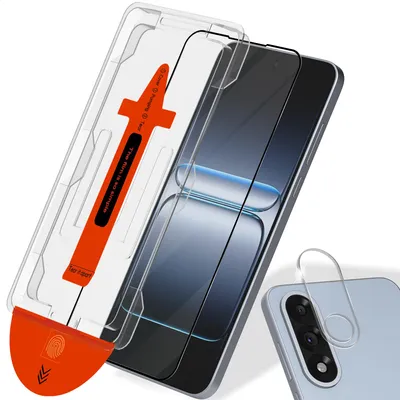Zdjęcie produktu dla 1-pak OnePlus Nord 5 Szkło ochronne na ekran & 1-pak ochrona obiektywu - Szkło hartowane | [Automatyczna instalacja] - Bez bąbelków