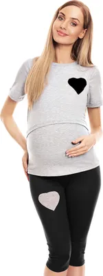 Zdjęcie produktu dla PeeKaBoo Damska koszulka ciążowa Dreadful szara S/M