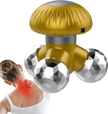 Productafbeelding van Handmassageapparaat - Vibratie roller - Spierontspanning - 570 massageknooppunten - 11 x 11 cm - Grijs