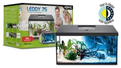 Produktbild von Aquael Aquarium Set 105 Liter LED schwarz Komplettset