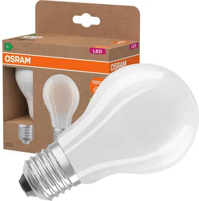 Obrázok produktu pre LED žiarovka OSRAM Energy Class v klasickom tvare žiarovky, 3,8 W / 806 lm, EEK A, studené biele svetlo (4000 K), CRI 80, z matného bezolovnatého skla, pätica E27, IP20, priemer 60 mm.
