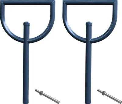 Produktbild von 2 x Fahrradanlehnbügel 118 x 56 cm Stahl Ø 60 mm zum Einbetonieren Fahrradständer Parker Anthrazit         Typ D