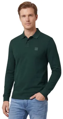 Produktbild von Hugo Boss Passerby Polo Langarm Slim Fit Dunkelgrün