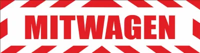 Produktbild von Magnetschild "Mietwagen" mit Rahmen 30 x 8 cm