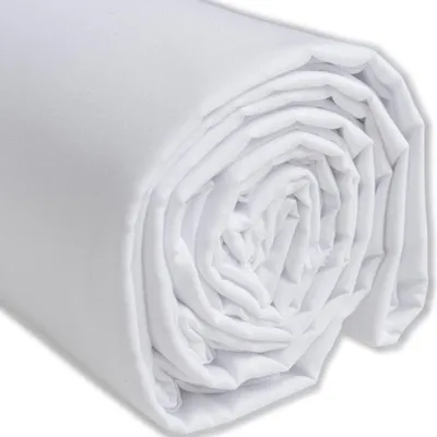 Imagen del producto de Omgoods - Tela de popelina de algodón, color blanco, 200 cm x 150 cm