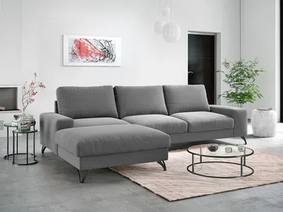 Obrázek produktu pro Rozkládací sedačka s úložným prostorem LANSING 1 - šedá, levý roh
