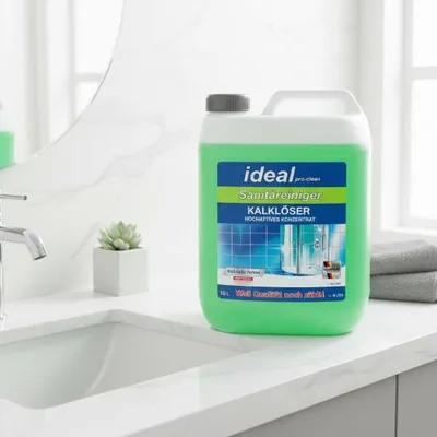 Produktbild von 10 Liter ideal pro-clean Kalklöser Sanitärreiniger als hochaktives Konzentrat