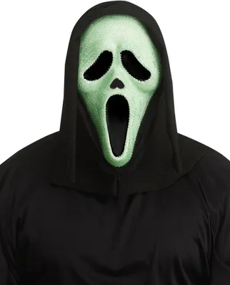 Produktbild von Scream Maske Glow in the Dark mit Strasssteinen - Einheitsgröße
