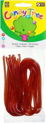 Zdjęcie produktu dla ŻELKI NITKI TRUSKAWKOWE BEZGLUTENOWE75 g - CANDY TREE