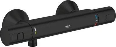 Produktbild von Thermostat-Brausemischer, GROHE Precision Start, Mattschwarz, Wassersparend, SafeStop 38°C