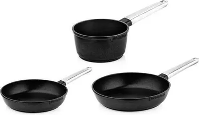 Produktbild von Westinghouse Performance Pfannenset (Bratpfanne ø 24 und 28 cm + Stieltopf ø 18 cm) - Schwarz - Induktion und alle anderen Wärmequellen