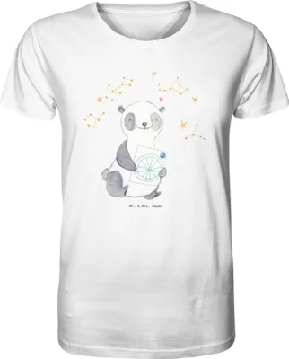 Produktbild von Mr. & Mrs. Panda Tshirt Panda Astrologie Größe L - Weiß - Geschenk, Sternbilder, Horoskop, T-Shirt Herren, Herren-T-Shirt, männer shirt
