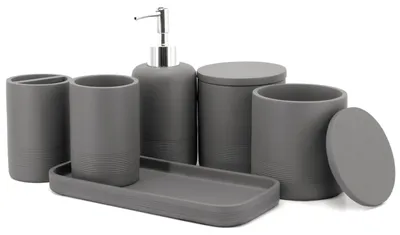 Productafbeelding van Set van 6 moderne badkameraccessoires