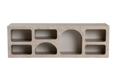 Immagine prodotto di Skye Decor, Ferlis - Travertine, consolle, marmo travertino, 100% pannello truciolare rivestito in melamina, 160 x 40 x 51 cm