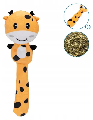 Produktbild von Nobleza Raschelnde Plüsch-Giraffe mit Katzenminze, Groß