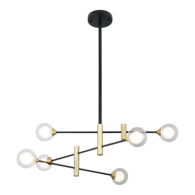 Produktbild von Italux PND-9148-6 Marino Pendelleuchte 6xG9 schwarz, Messing