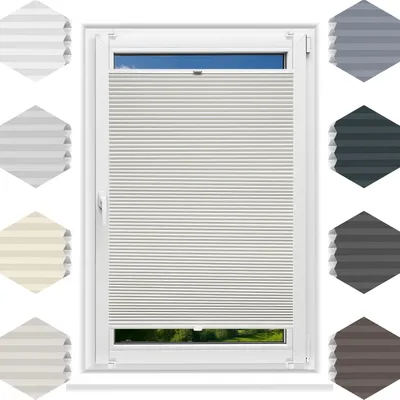 Produktbild von Wabenplissee ohne Bohren, Thermo- und Verdunkelungsfunktion, Klemmfix-Montage, Breite 30-129 cm, Höhe 50-149 cm