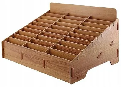 Produktbild von Holz Aufbewahrungsbox für Handys mit 30 Fächern