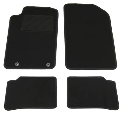 Fußmatten-Set für Peugeot 206 Plus, 04/2009-12/2012, 4-teilig, Schwarz