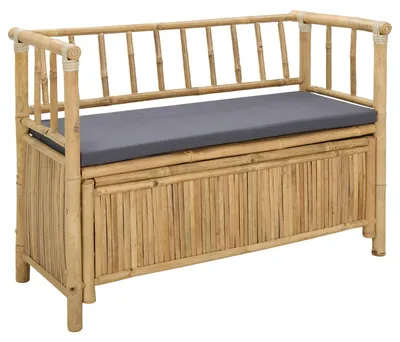 Obrázek produktu pro Zahradní úložná lavice 110 x 47 x 80 cm Bambus Přírodní
