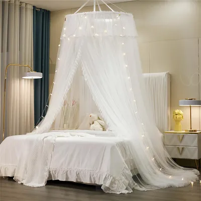 Image de Rideau de lit pour filles avec moustiquaire