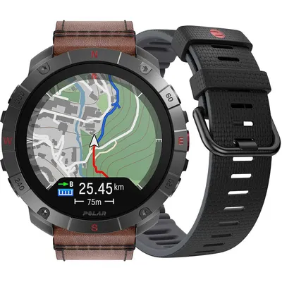 Produktbild von Polar Grit X2 Pro Titan 3,53 cm (1.39") AMOLED Digital 454 x 454 Pixel Touchscreen GPS