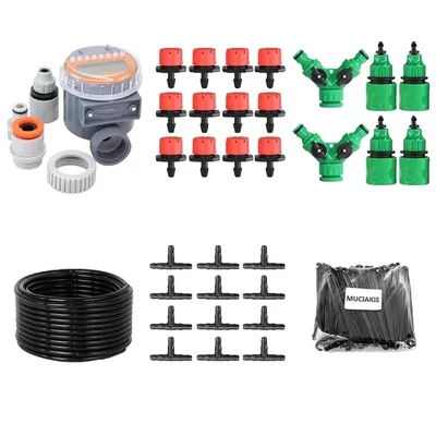 Immagine prodotto di Sistema di irrigazione a goccia, irrigazione automatica, gocciolatori regolabili, S-Kit