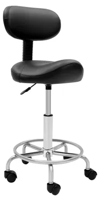 Produktbild von 360° drehbarer Hebesattel-Hocker 17,7-23,2 Zoll höhenverstellbarer Arbeitshocker für Heimarbeitszimmer, Wohnzimmer, Friseursalons, Schönheitssalons, Tattoo-Studios, Büros