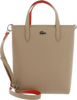 Zdjęcie produktu dla Torba na ramię LACOSTE Anna Z Pionowa torba na zakupy Viennois Grenadine jasnobrązowa