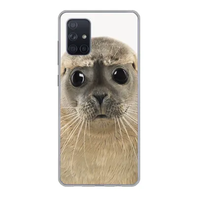 Produktbild von MuchoWow® Handyhülle Schutzhülle Hülle für Samsung Galaxy A51 5G Jungen - Robbe - Kinder - Mädchen - Tiere Silikon Softcase Handy Hülle - Abbildung