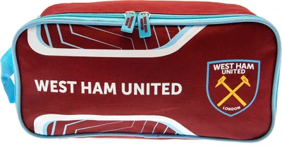 Produktbild von West Ham United FC - Taška na boty, Crest TA10192 (jedna velikost) (vínově červená/nebesky modrá)