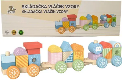 Imagen del producto de BABU - Tren de madera "Arcoíris"