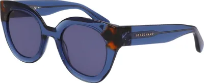 Zdjęcie produktu dla Okulary przeciwsłoneczne damskie Longchamp LO750S niebieskie/havana 49/23/140