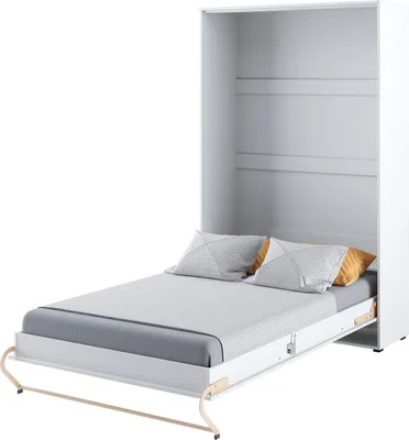 Produktbild von Schrankbett 120 x 200 Vertikal CP-02 Weiß Hochglanz LENART CONCEPT PRO Wandklappbett