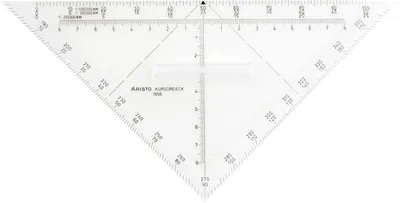 Produktbild von Kursdreieck 22,5cm Acryl glasklar Packung mit 10 Stück