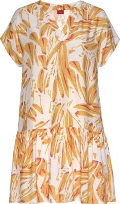Produktbild von s.Oliver Blusenkleid orange-creme-bedruckt Größe 38
