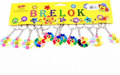 Zdjęcie produktu dla Uśmiechnięta Stokrotka Brelok Do Kluczy 12Szt