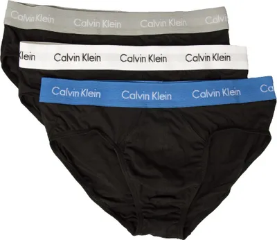 Image de Pack de 3 slip hommes tripack CK CALVIN KLEIN article U2661G 3P HIP BRIEF, S, Cotone 95%,Elastan 5%