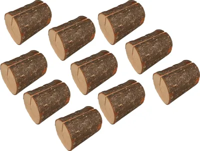 Produktbild von Set mit 10 schönen Baumstumpfkartenhaltern (Typ 2)