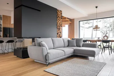 Produktbild von Krudox LARD Ecksofa 276x90x191 cm - Schlafsofa mit Bettkasten - Couch mit Stahlfüße - Sofa mit Schlaffunktion 240x126 cm - Rechts - Stoff Gusto 86